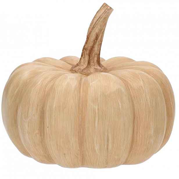 Figurka Dýně Béžová Ozdobná Na Halloween Podzim Balkon Terasa Voděodolná