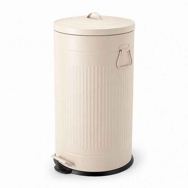 Relaxdays KOŠ Béžová pedálový Soft Close 40 l