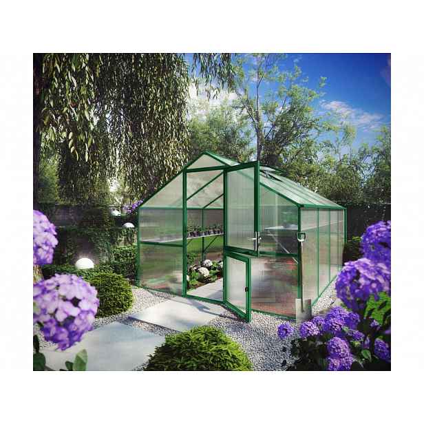 Zahradní skleník KGT Orchidee IV 4,3 x 3 m, zelená
