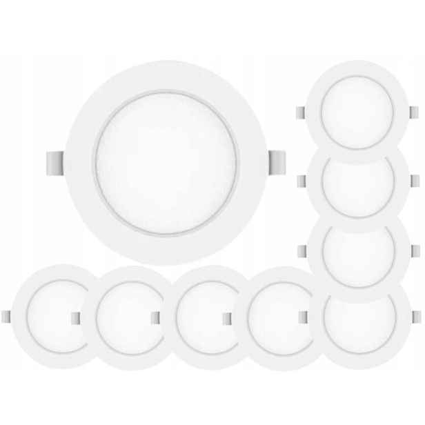 9x Led zapuštěný panel 3W Objímka 3000K pro závěsný strop pro M-System