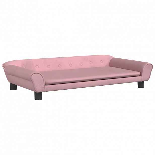 vidaXL Pelíšek pro psy růžový 100 x 50 x 21 cm samet