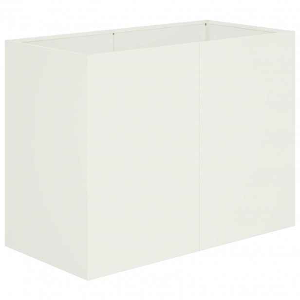vidaXL Zahradní pěstebník Bílá 80 x 40 x 60 cm Studená válcovaná ocel