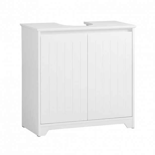 SoBuy SPODNÍ SKŘÍŇKA POD UMYVADLO se 2 dveřmi Bílá 60x30x60cm Nordický
