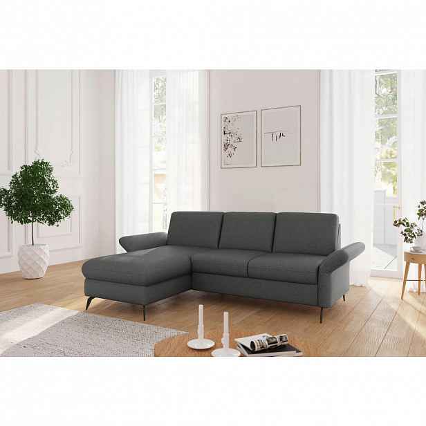 Sit & More ROHOVÁ SEDAČKA, textil, tmavě šedá