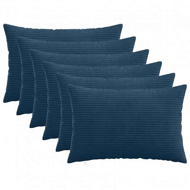 vidaXL Povlak na polštář 6 pcs HEERLEN Námořnická modrá 50 x 80 cm