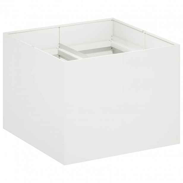 vidaXL Zahradní pěstebník Bílá 80 x 80 x 60 cm Studená válcovaná ocel