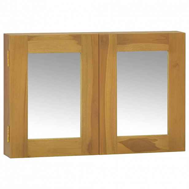 vidaXL Zrcadlová skříňka 60 x 10 x 40 cm masivní teakové dřevo
