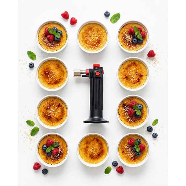Kokilky x8 Formičky 200 ML Na Zapékání Hořák Na Creme Brulee Sada 9 El
