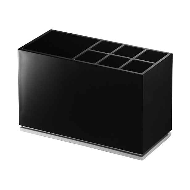 Černý plastový stojan na zubní kartáčky Mist – YAMAZAKI