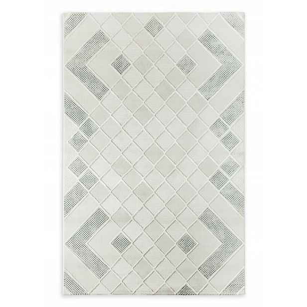 Koberec 120x170 Crystal 5 Abstraktní Moderní krémový modrý