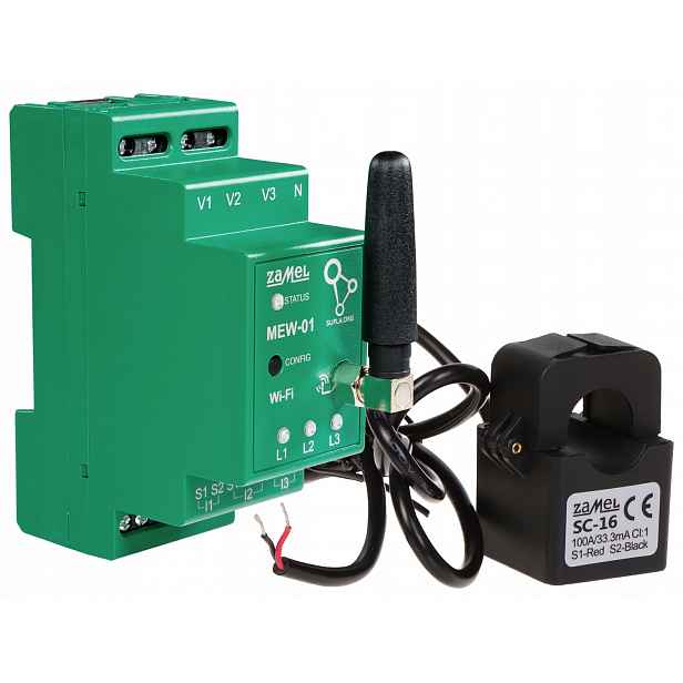 Monitor Elektrické Energie MEW-01/ANT-1F Jednofázový Zamel
