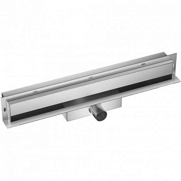 Sprchový odtokový žlab ke stěně, sifon - nerez - DN40 - 104 cm