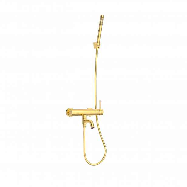 Vanová baterie Balneo Cascade 1 Shiny Gold se sprchovou hadice 150 cm