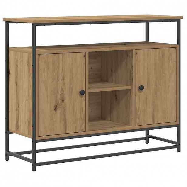 vidaXL Servírovací skříň Artisanový dub 100 x 35 x 80 cm