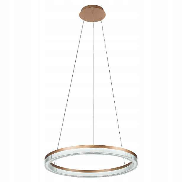 Závěsná lampa Midway Cristal Triangle zlatá průhledná malá Led Cct