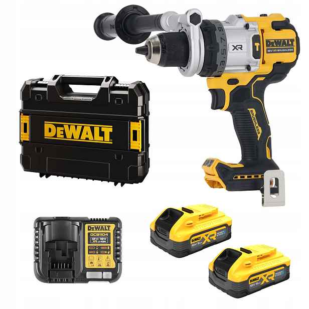 DeWALT DCD1007H2T Xr Ps 18V 2x5Ah Bl 169Nm rázový utahovák Aku Šroubovák