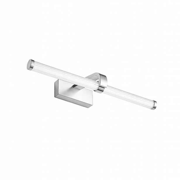 Nástěnné Led svítidlo Chrom 45 cm Rovný Lineární Rýhovaný Stínidlo Nad Lusto Obraz