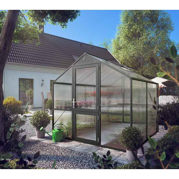 Zahradní skleník KGT Rose II 2,2 x 2,3 m, antracit/šedá