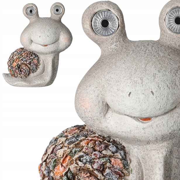 Zahradní figurka Hlemýžď Solar na terasa balkon 31 cm Svítící Figurka do zahrady