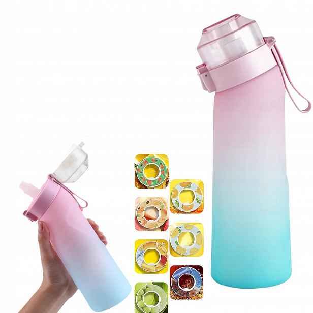 Láhev na vodu gradientní růžová 650 ml Vonný hrnek se 7 kapslemi