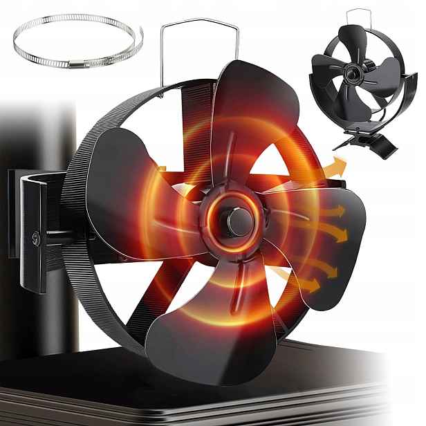 Termoelektrický Krbový Ventilátor S Dvojitým Ventilátorem Napájeným Teplem