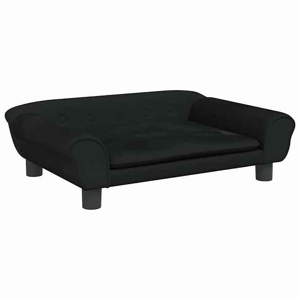 vidaXL Pelíšek pro psy černý 70 x 48 x 22 cm samet