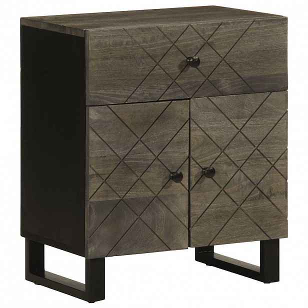 vidaXL Noční stolek černý 50 x 33 x 60 cm masivní mangovníkové dřevo