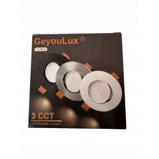 GeyouLux kulatý stropní bodové světlo bílé, sada 10 kusů