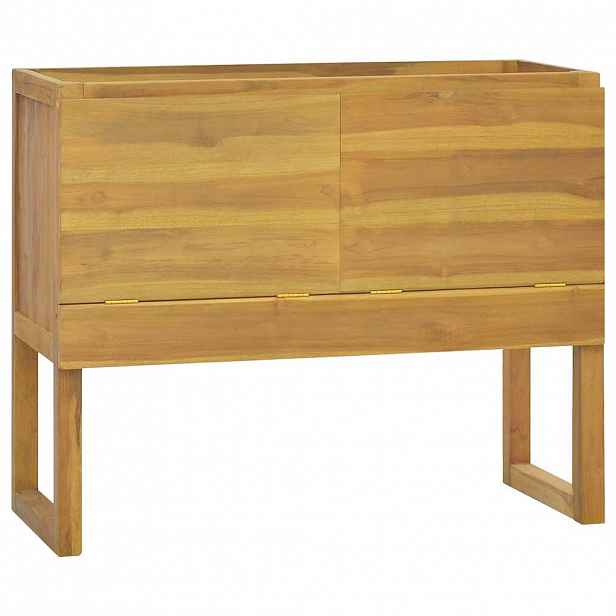 vidaXL Koupelnová skříňka 90 x 40 x 75,5 cm masivní teakové dřevo
