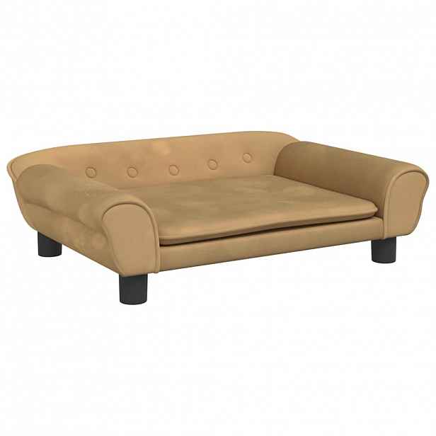 vidaXL Pelíšek pro psy hnědý 70 x 48 x 22 cm samet