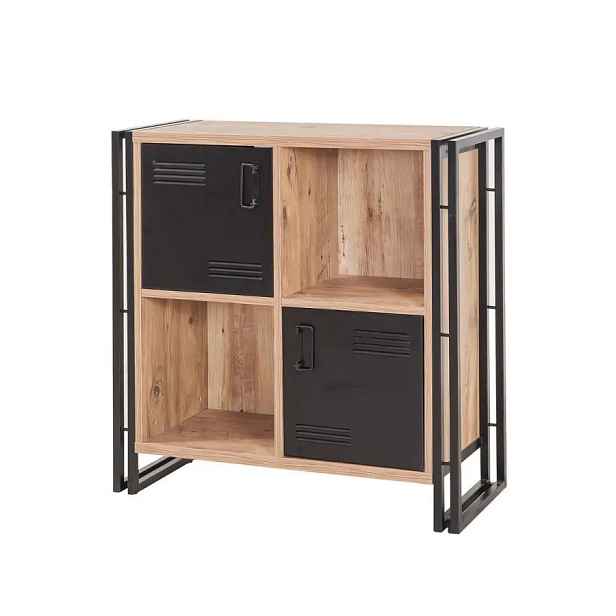 Casarredo Komoda 2-dveřová HALKIR, borovice/černá