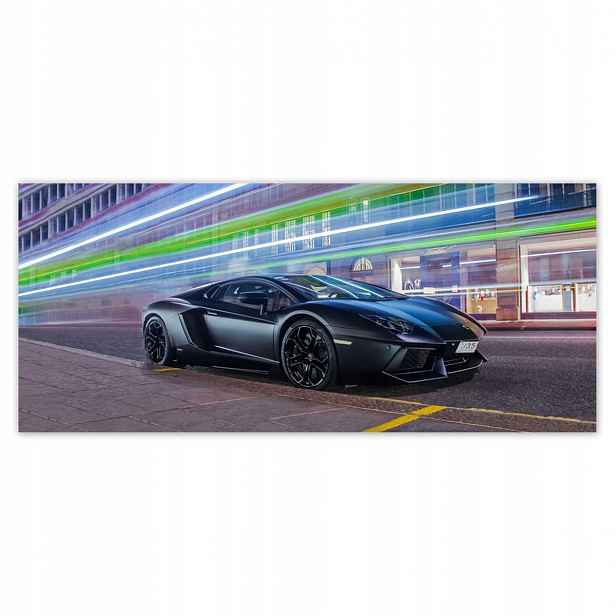 Fototapety 211x91 Rychlé auto bliká v noci