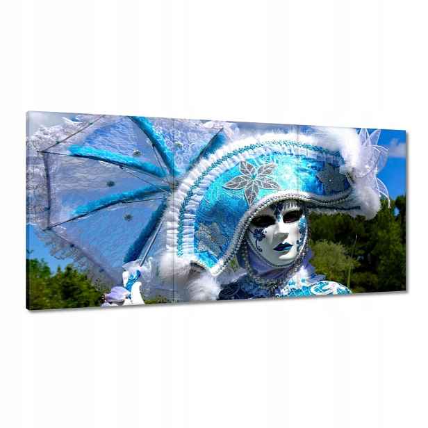 Obrazy 180x90 Modrá maska Karneval