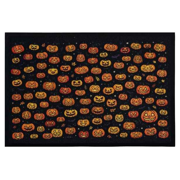 Rohožka Halloweenský dýňobraní 40x60 cm, 40x60, černá, Mercury Flooring