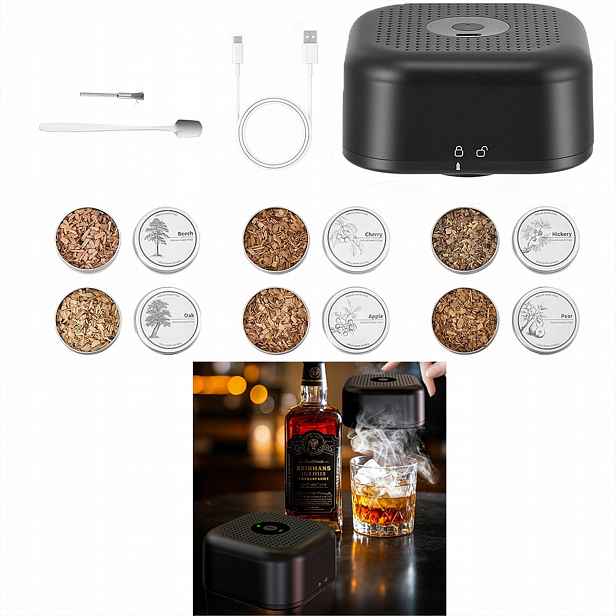 Sada Na Uzení Whisky Smoker Dřevěná dárek pro kluka i manžela