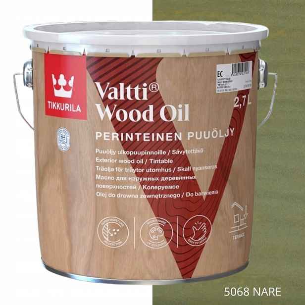 Tikkurila Valtti Wood Oil Olej Na Dřevo 2,7 L Barva 5068 Nare