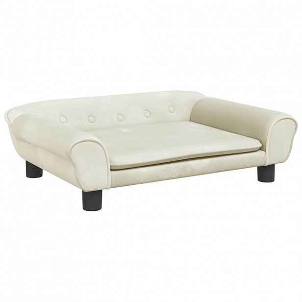 vidaXL Pelíšek pro psy krémový 70 x 48 x 22 cm samet