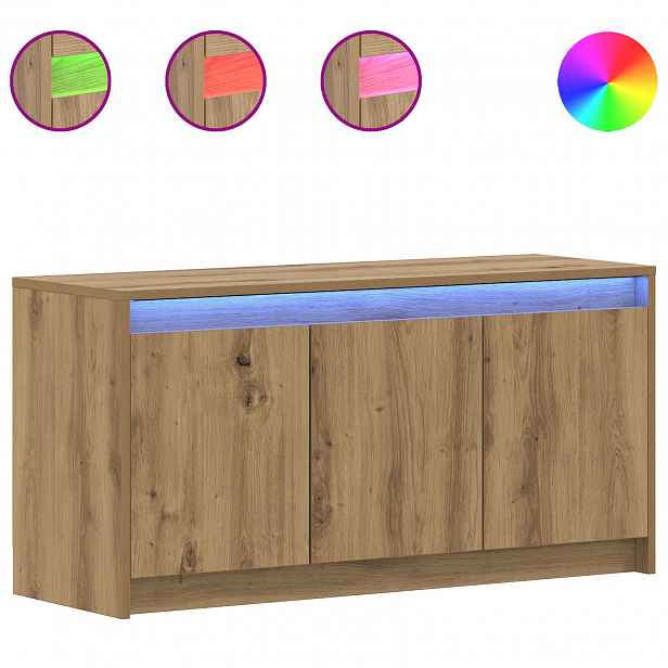 vidaXL Televizní skříň 100 x 34 x 50 cm Dub artisan Kompozitní dřevo