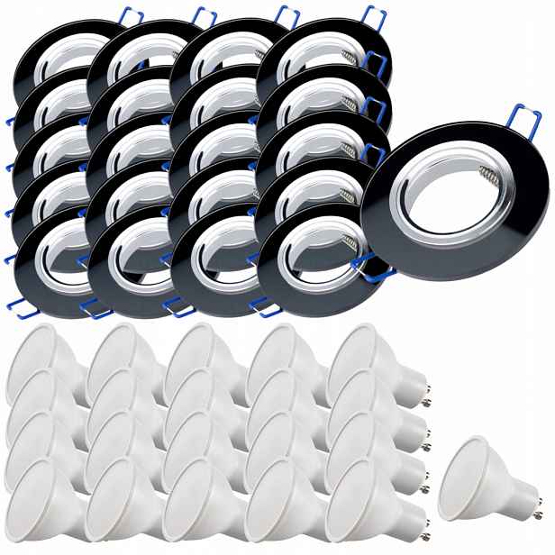 21x Skleněná Stropní Lampa Zapuštěná Do Stropu Křišťál 10W Led Žárovky