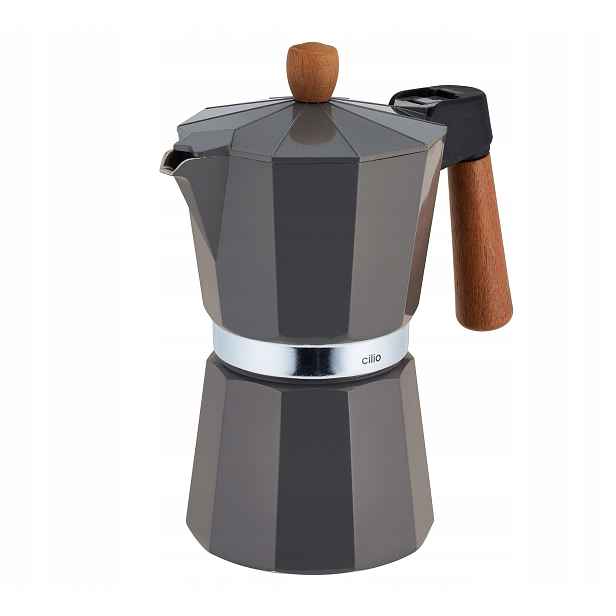 Kávovar Cilio Legno 300 ml akumiová kávovarová konvice 19 x 8,5 cm grigio
