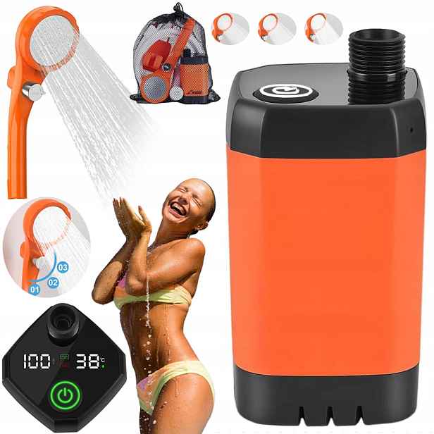 Turistická Sprcha Kempingová Pod Stan Přenosná Venkovní Tryska 4 Režimy