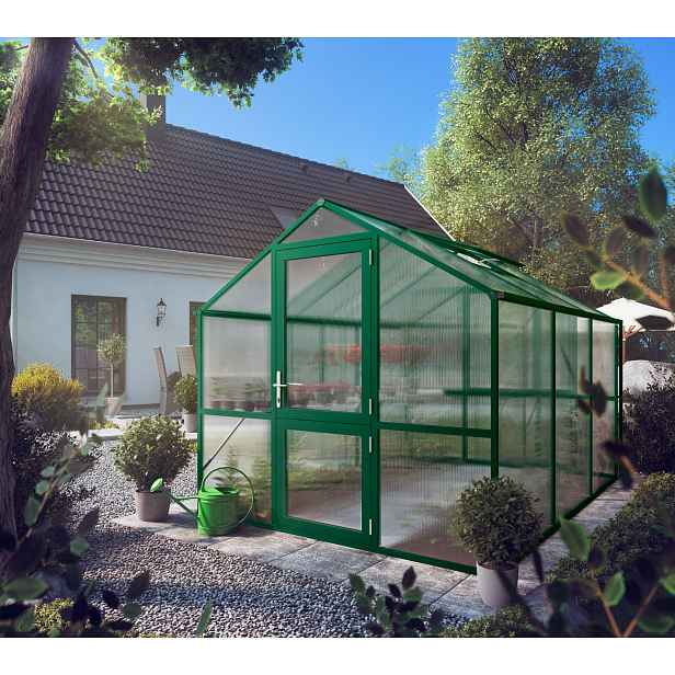 Zahradní skleník KGT Rose III 3,2 x 2,3 m, zelená