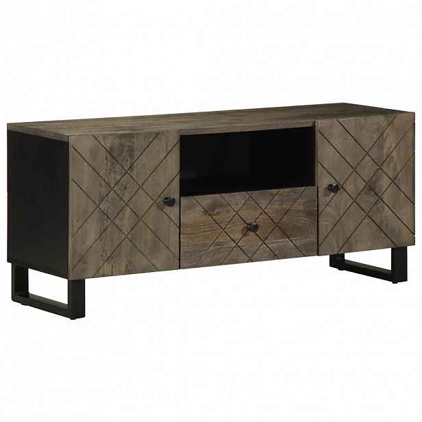 vidaXL TV skříňka černá 105x33x46 cm masivní mangovníkové dřevo