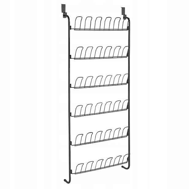 Organizér Na Boty Na Dveře Kovový 18 Párů 14X59X151 CM Černý