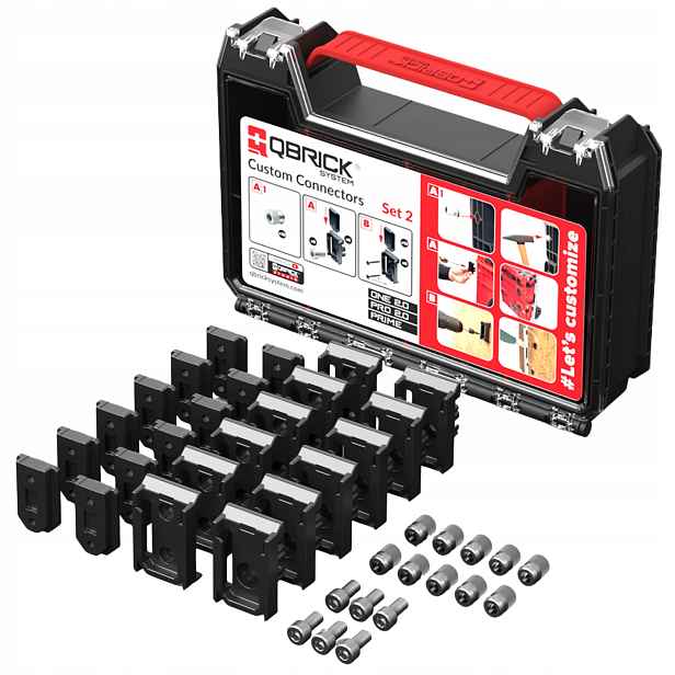 Qbrick Custom Set 2 Sada adaptérů pro černé skříně v organizéru x2