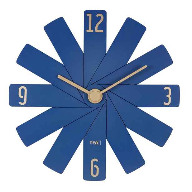 TFA 60.3020.06 - Designové nástěnné hodiny CLOCK IN THE BOX - modré