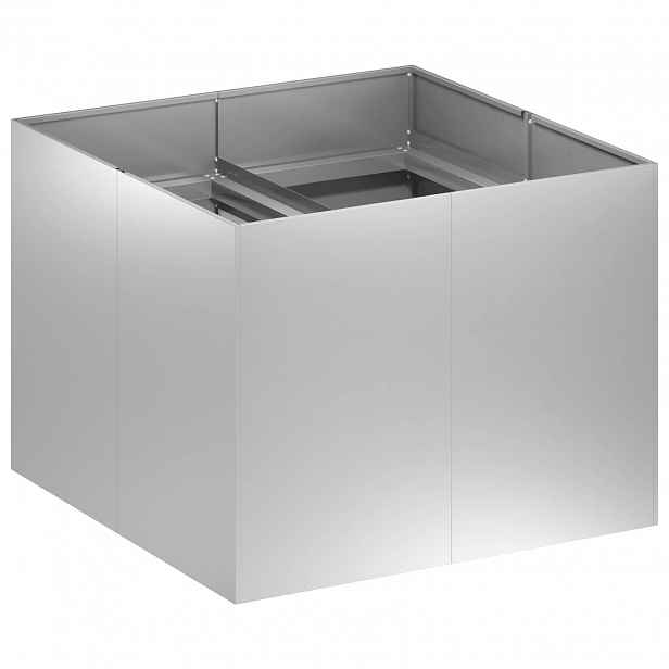 vidaXL Zahradní pěstebník Stříbrná 80 x 80 x 60 cm Pozinkovaná ocel