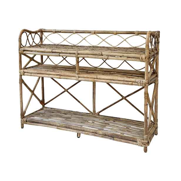 Ratanový regál s policemi Service table - 118*40*92cm Chic Antique