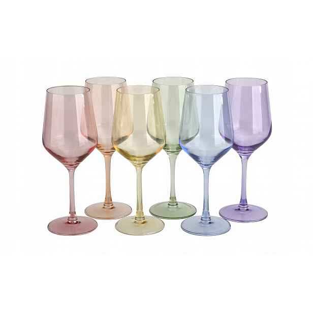 Sada 6 sklenic 470 ml Joyful mix barev