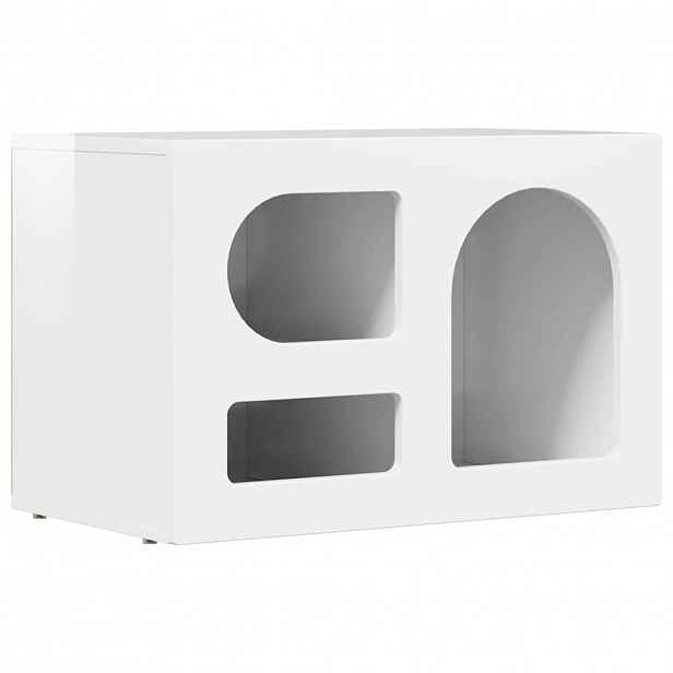vidaXL Televizní skříň ELST 60 x 35 x 40 cm Vysoce lesklá bílá